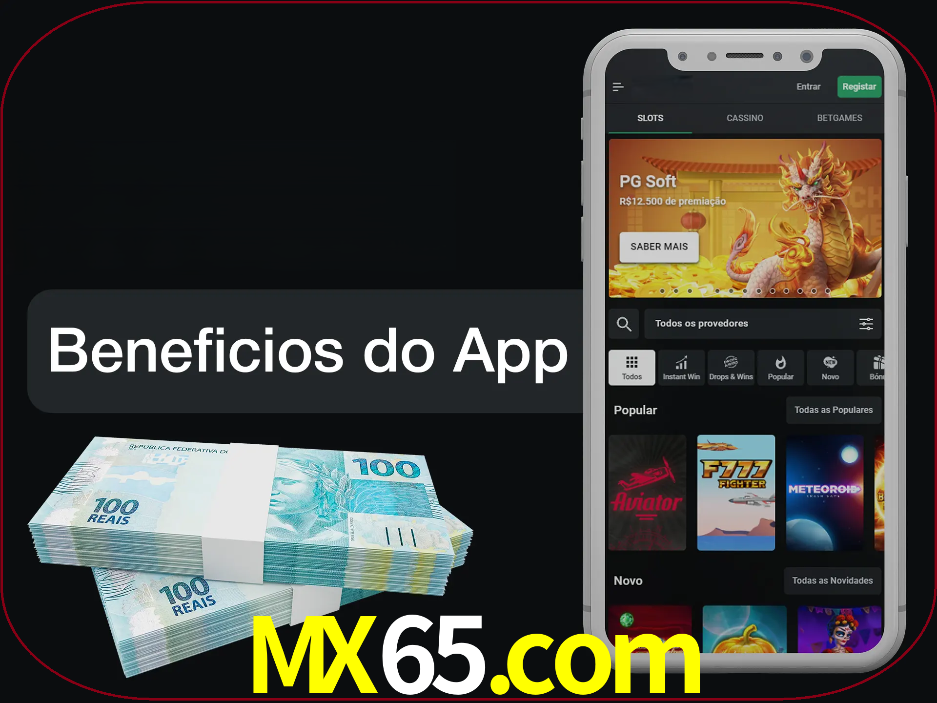 Obtenha todos os benefícios usando o aplicativo.