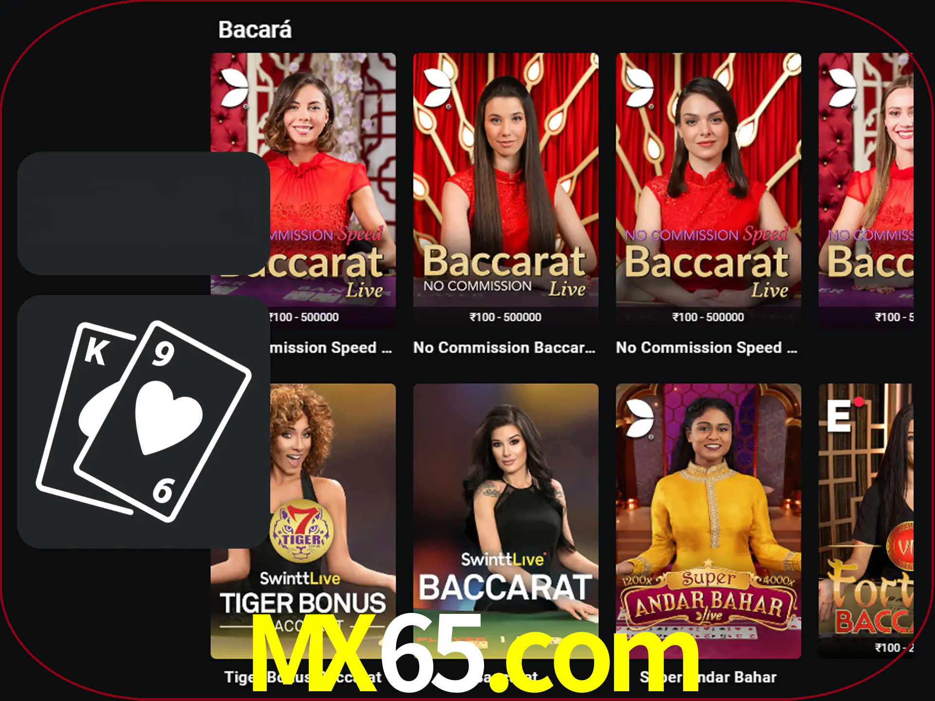 Ganhe muito dinheiro jogando jogos de bacará.